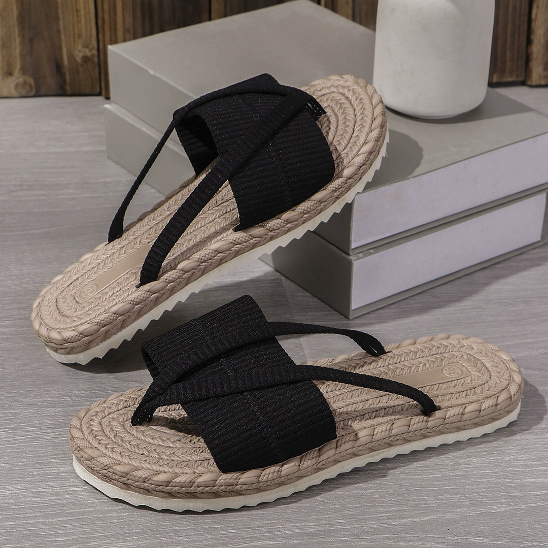 Casual Knit Strap Summer Beach Flip Sandals