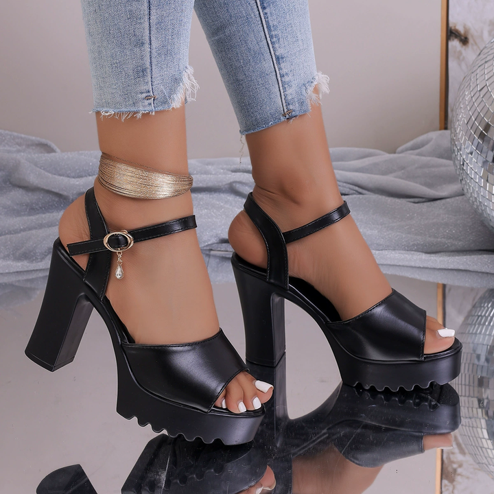 Platform Chunky Heel Ankle Strap Sandals