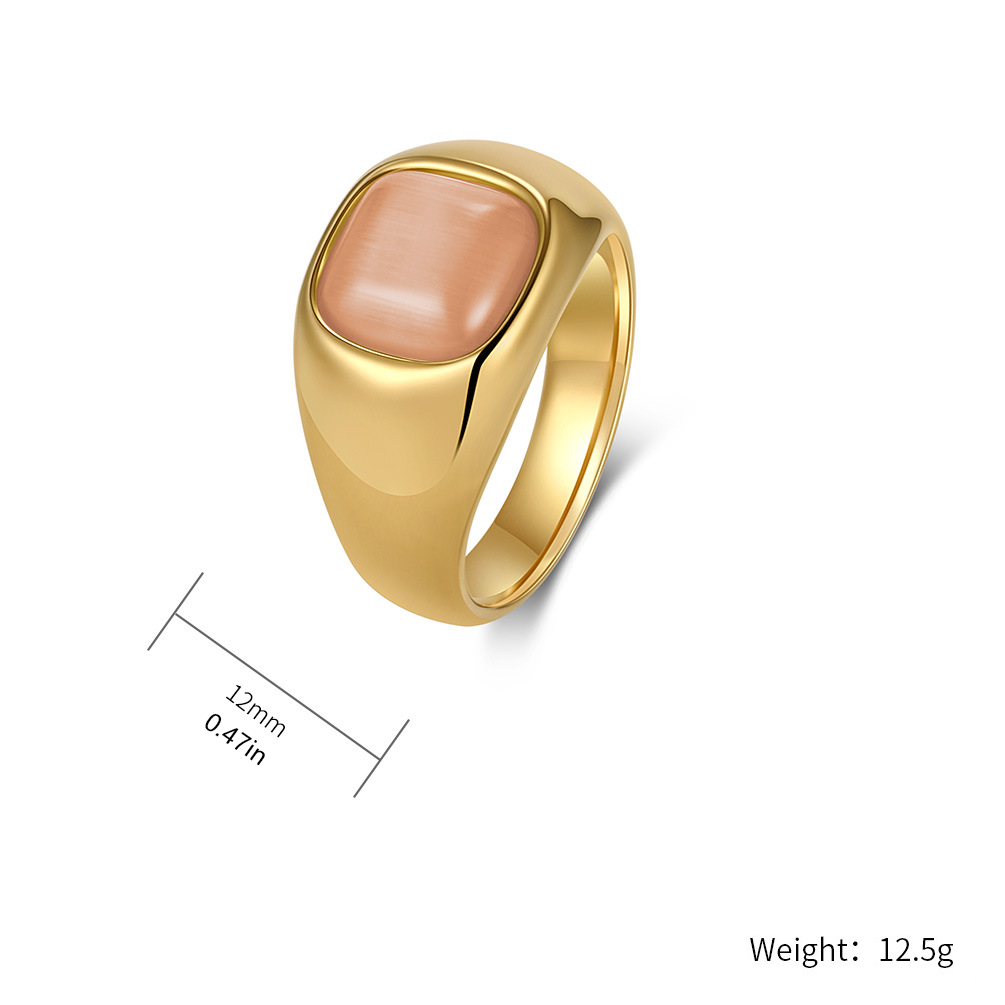 Retro Wide Band Signet Ring