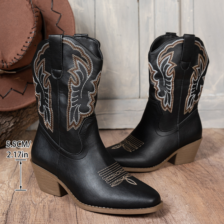 Embroidered Western Cowboy Boots
