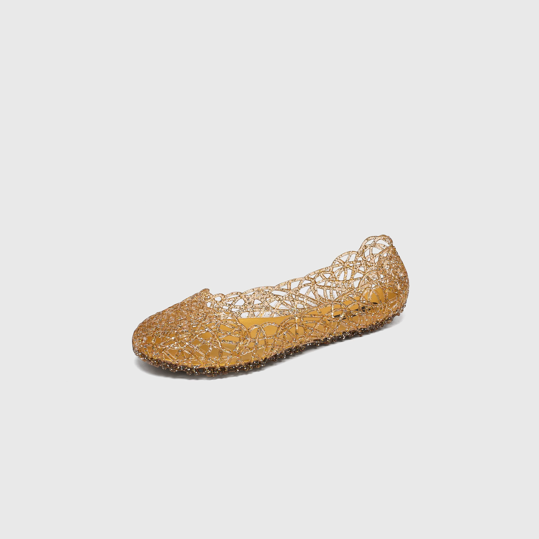 Cutout Glitter Jelly Ballet Flat