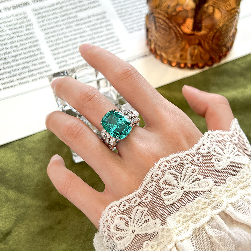 Elegant Cushion Stone Halo Fashion Ring