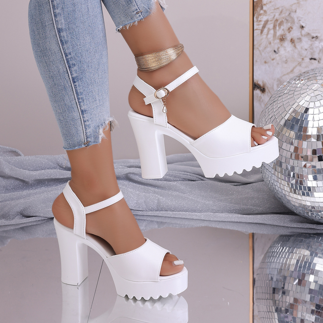 Platform Chunky Heel Ankle Strap Sandals