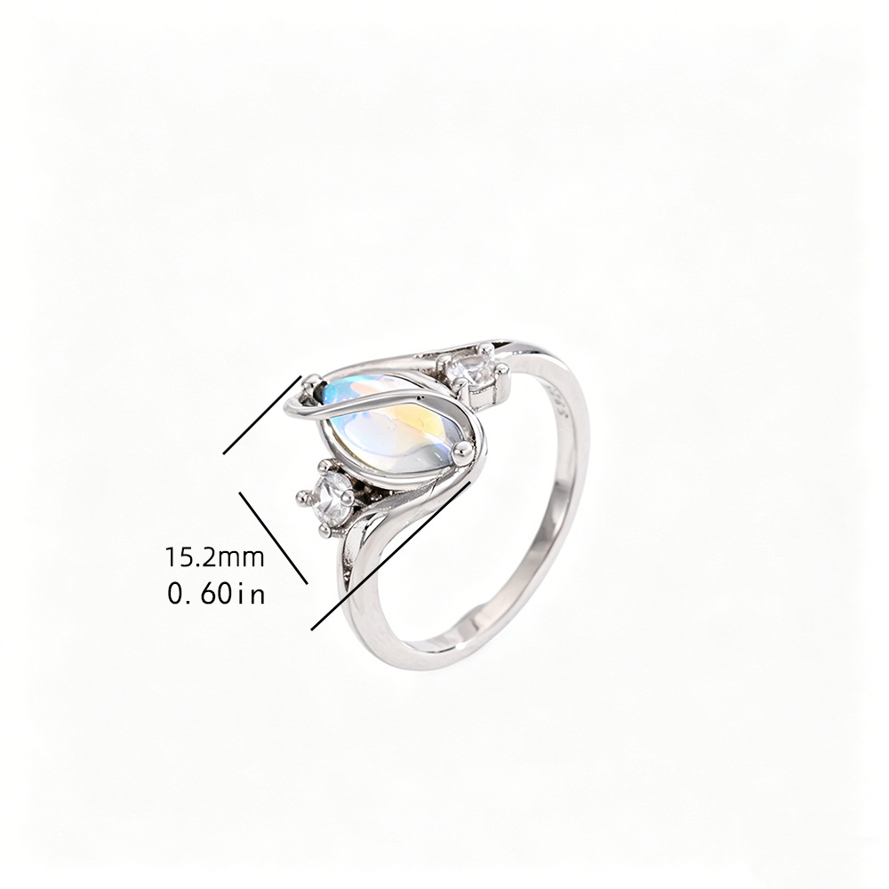 Unique Swirl Marquise Stone Ring