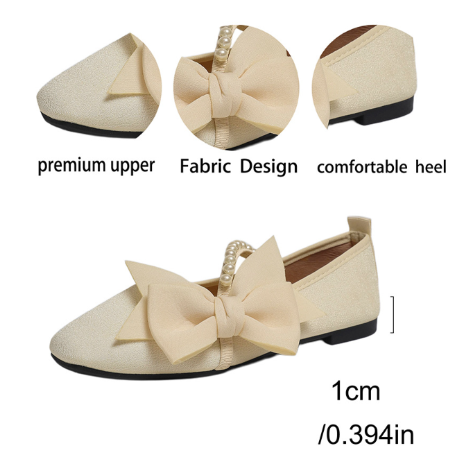 Pearl Bow Mary Jane Flats