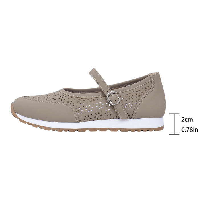 Ladies Hollow‑Out Mary Jane Lightweight Walking Flats