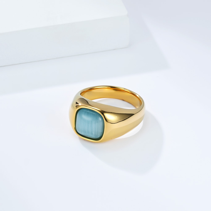 Retro Wide Band Signet Ring