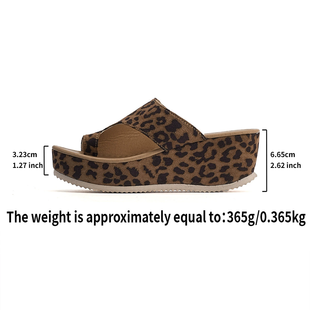 Suede open-toe platform wedge sandals