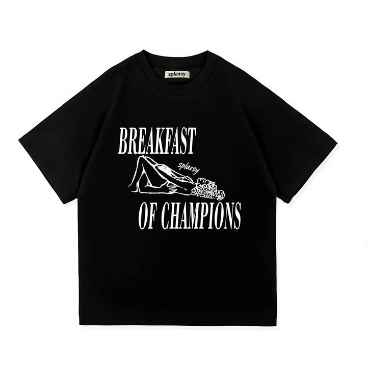 Breakfast of Champions Funny Graphic T-Shirt
