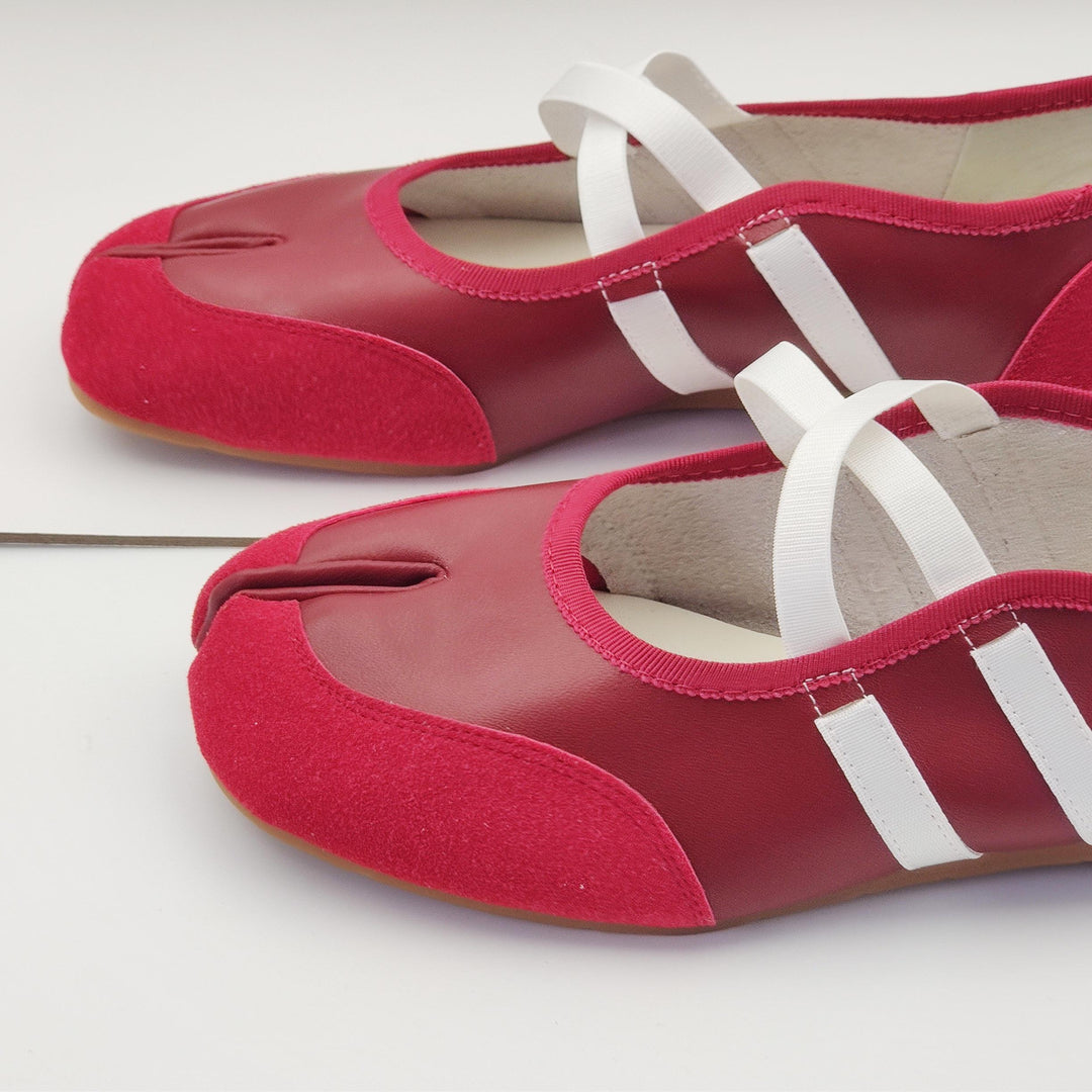 Split-toe Mary Jane Flats
