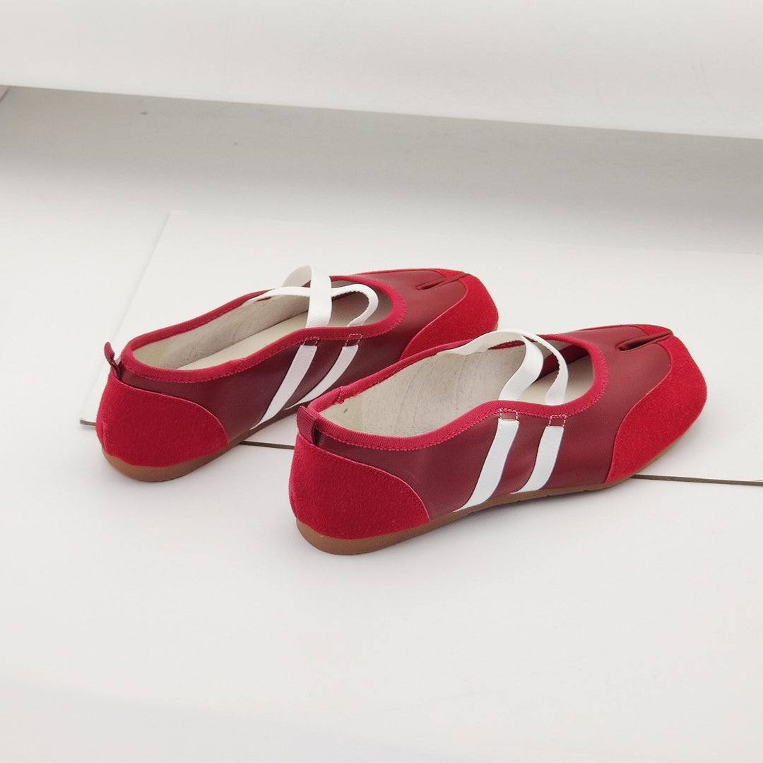 Split-toe Mary Jane Flats
