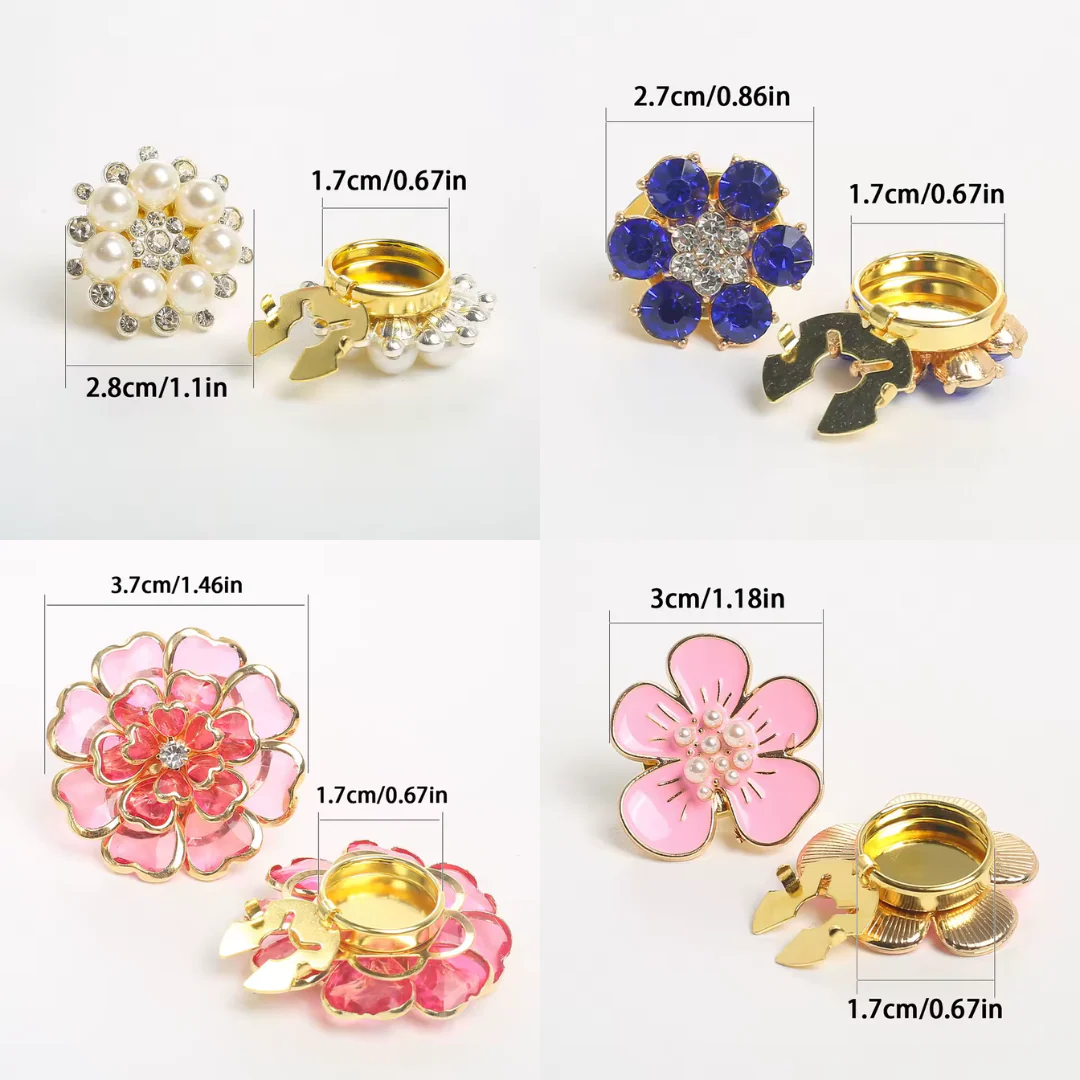Iris Pearl Rhinestone Cufflinks